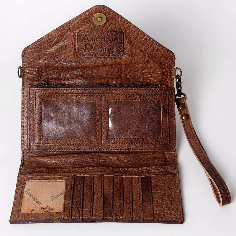 American Darling Handcrafted Hand Tooled Leather Saddle Blanket Envelope
