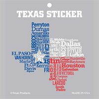 Texas Cities Sticker