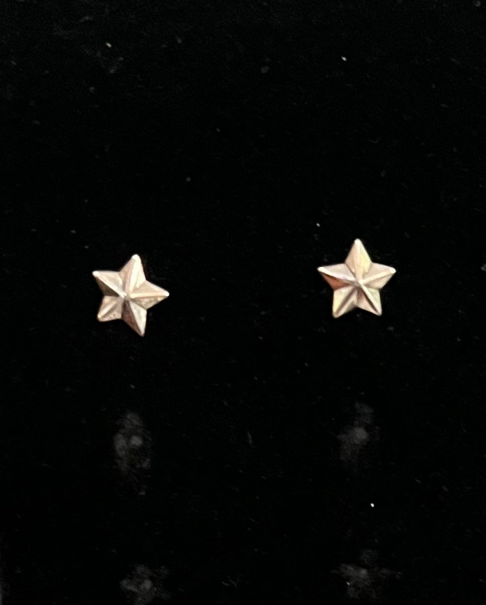 Silver Star Stud Earrings