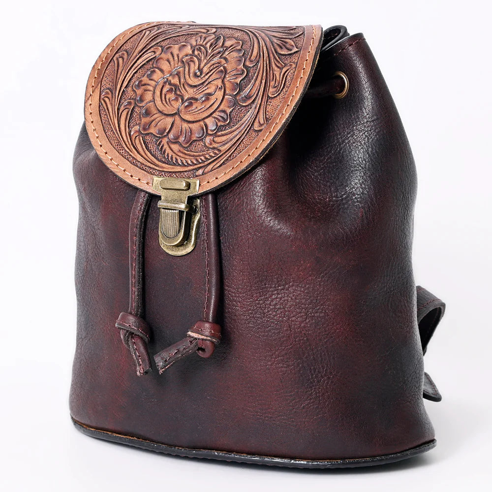 Brown Leather Backpack