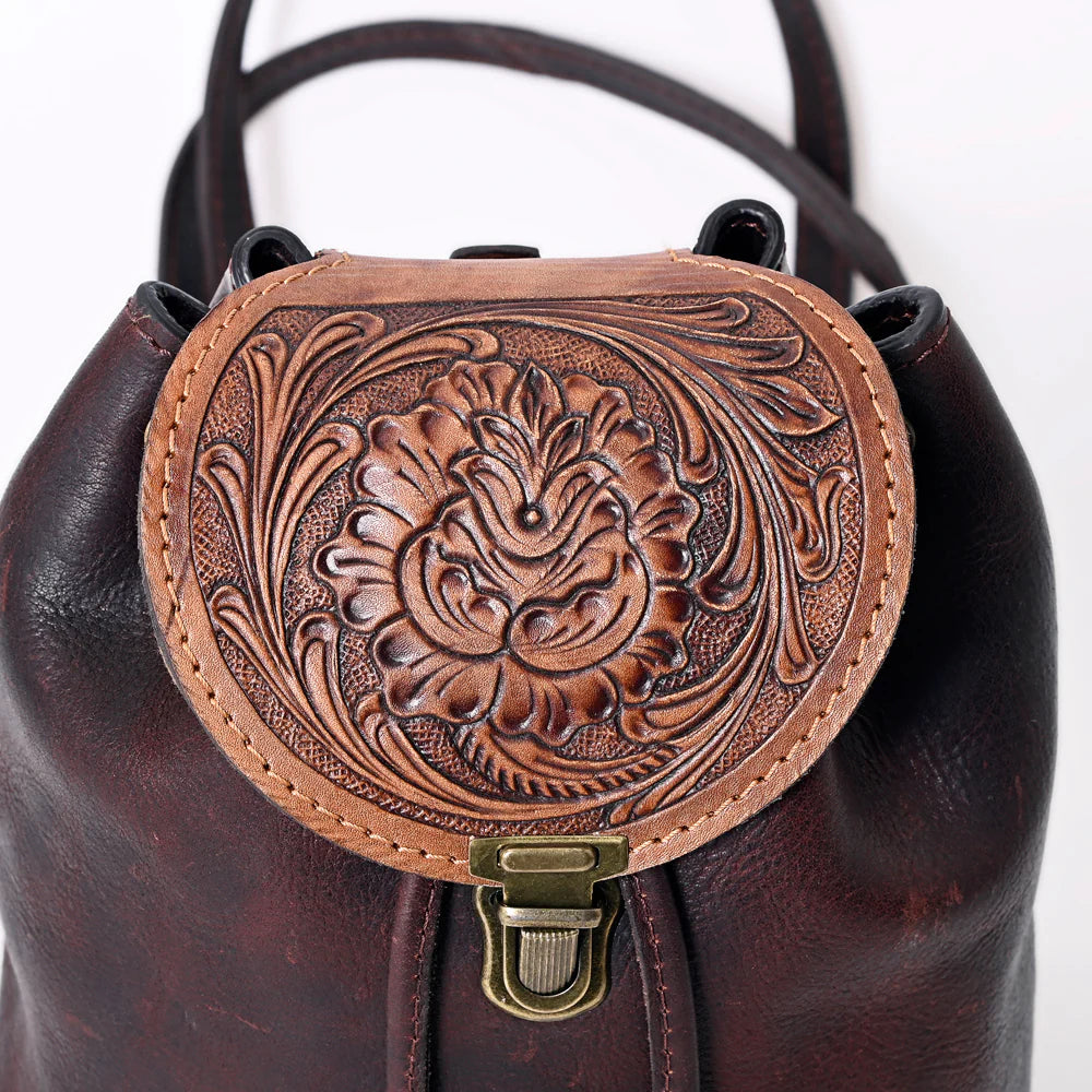 Brown Leather Backpack