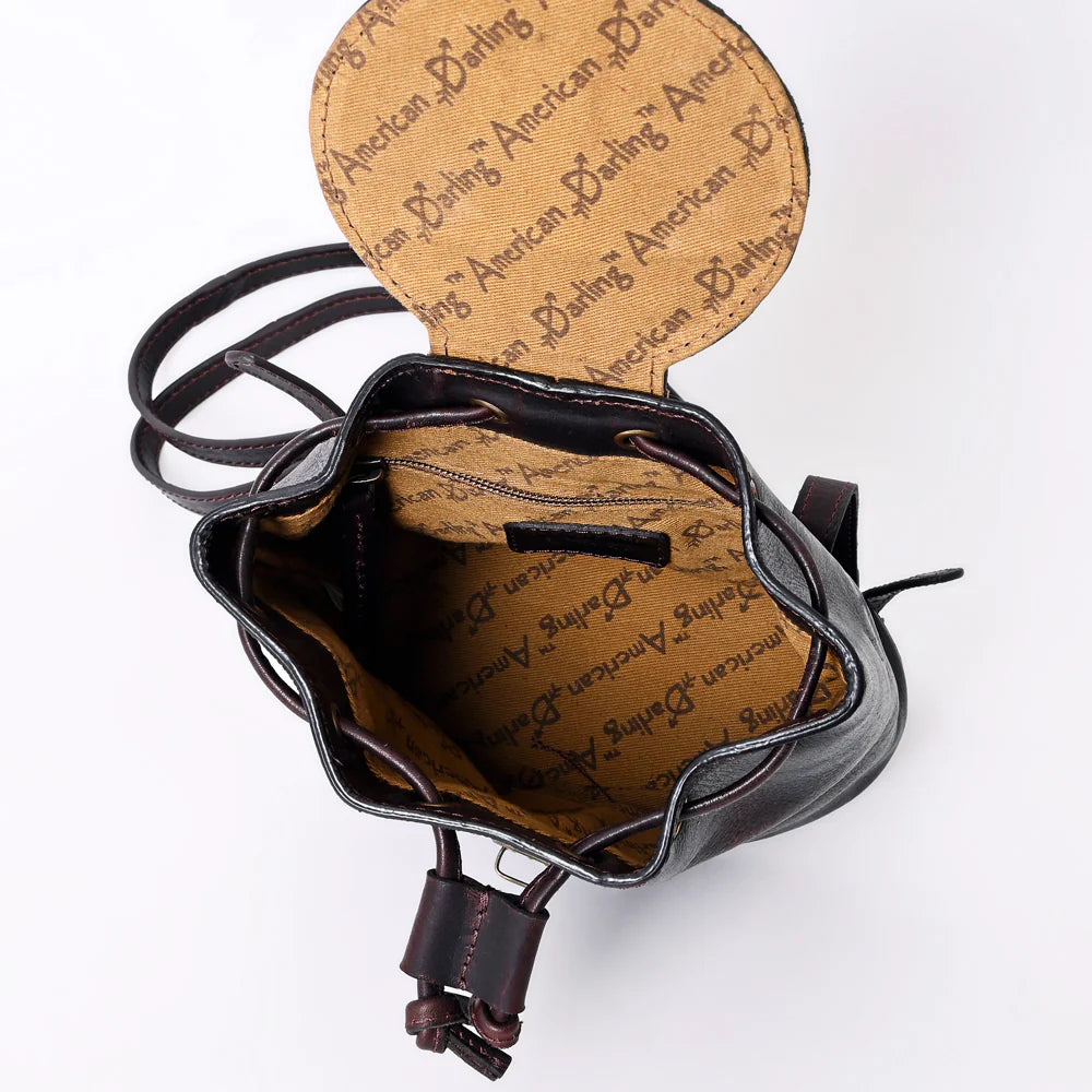 Brown Leather Backpack