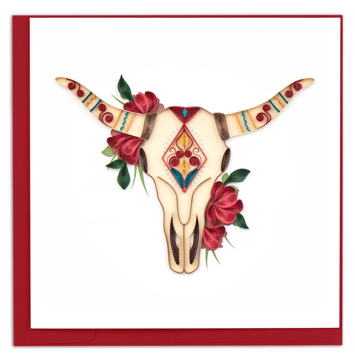 Decorative Longhorn Skull Quilling Card