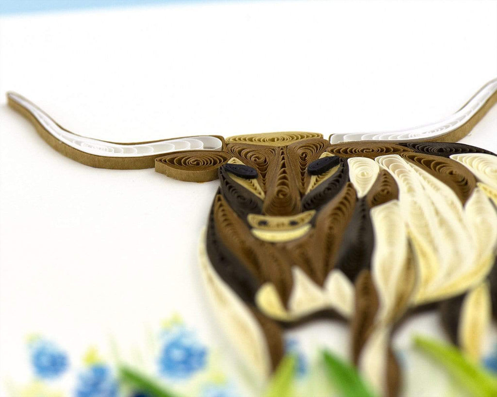Texas Longhorn Quilling Card