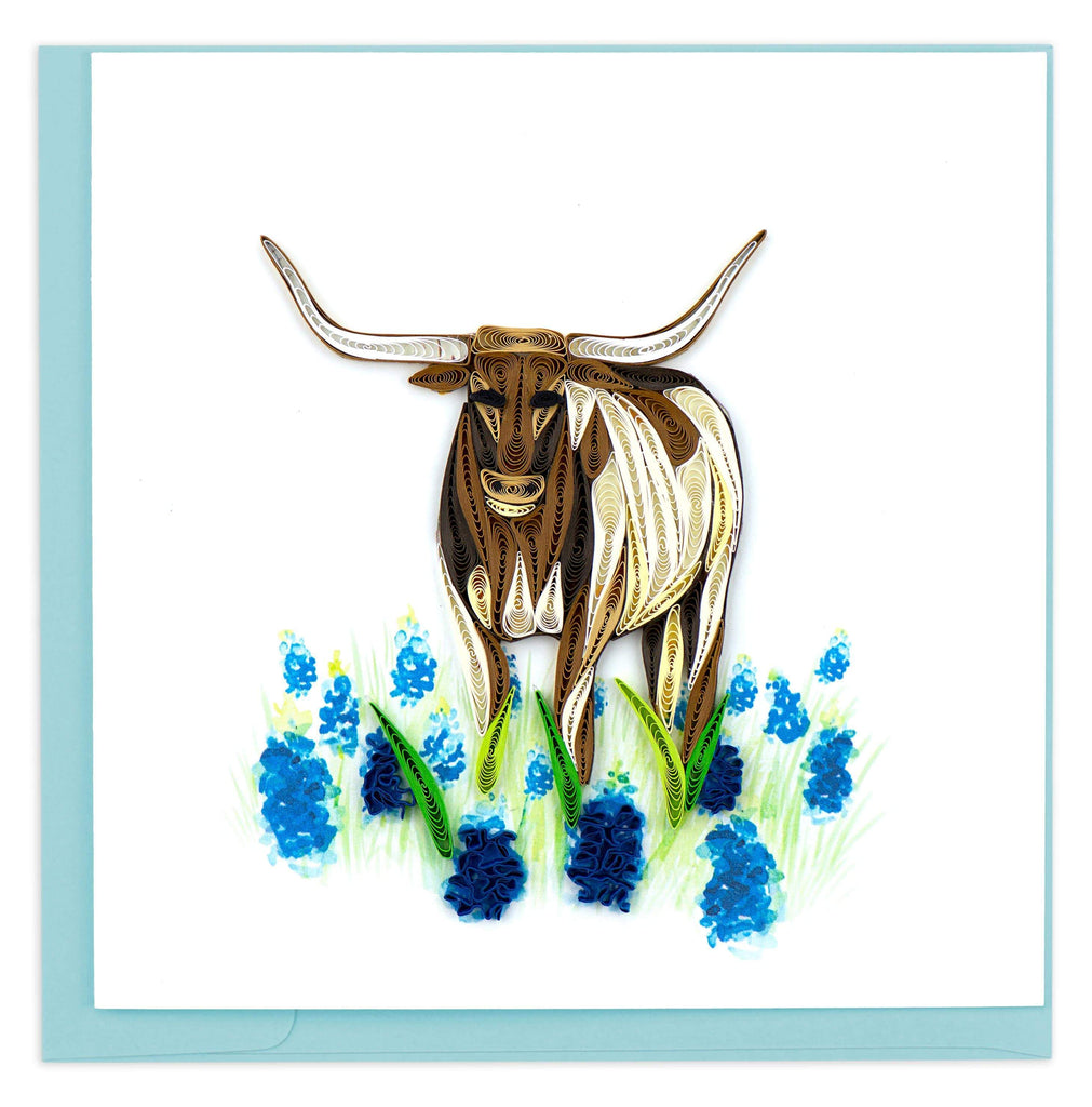 Texas Longhorn Quilling Card