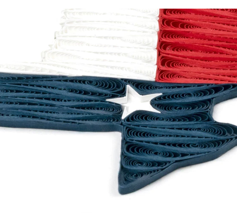 Texas State Flag Quilling Card