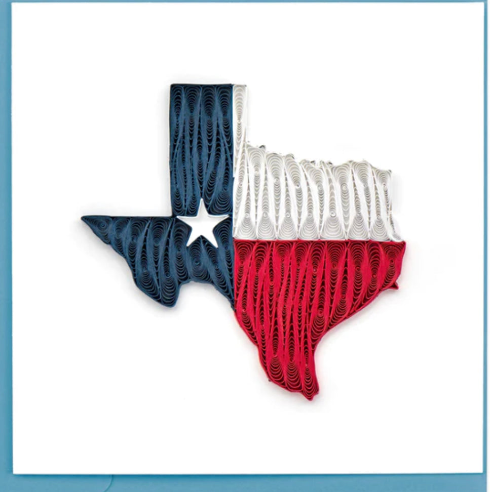 Texas State Flag Quilling Card