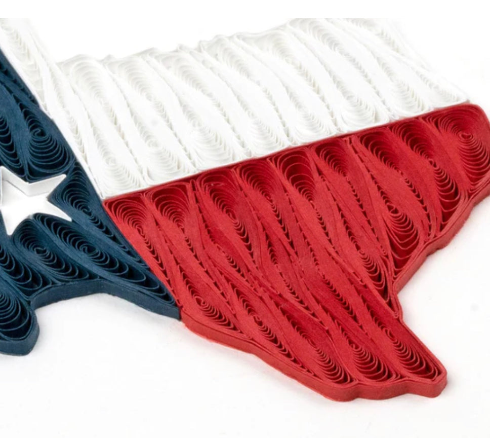Texas State Flag Quilling Card