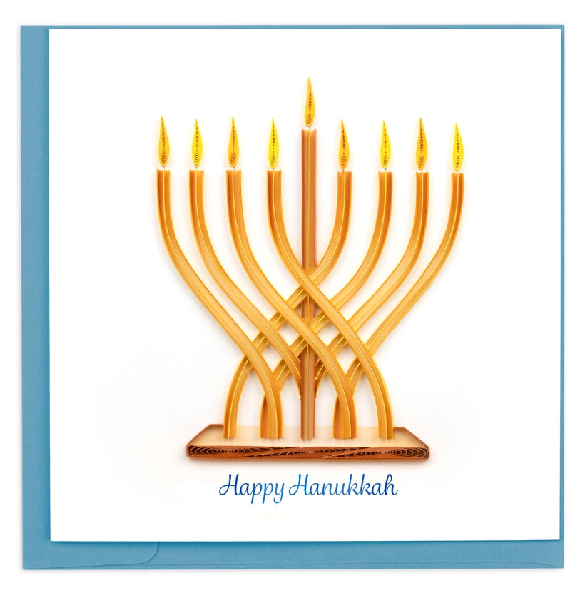 Menorah Hanukkah Quilling Card