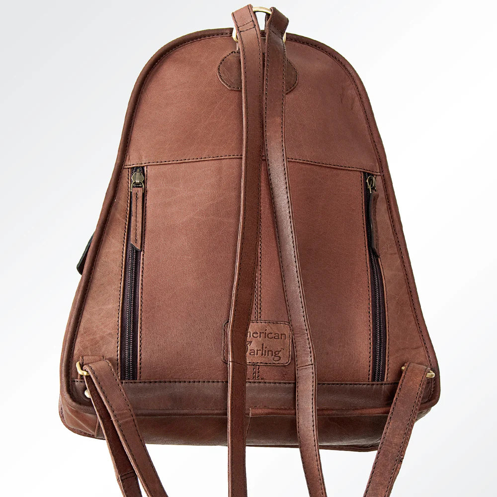 Woven Leather Backpack