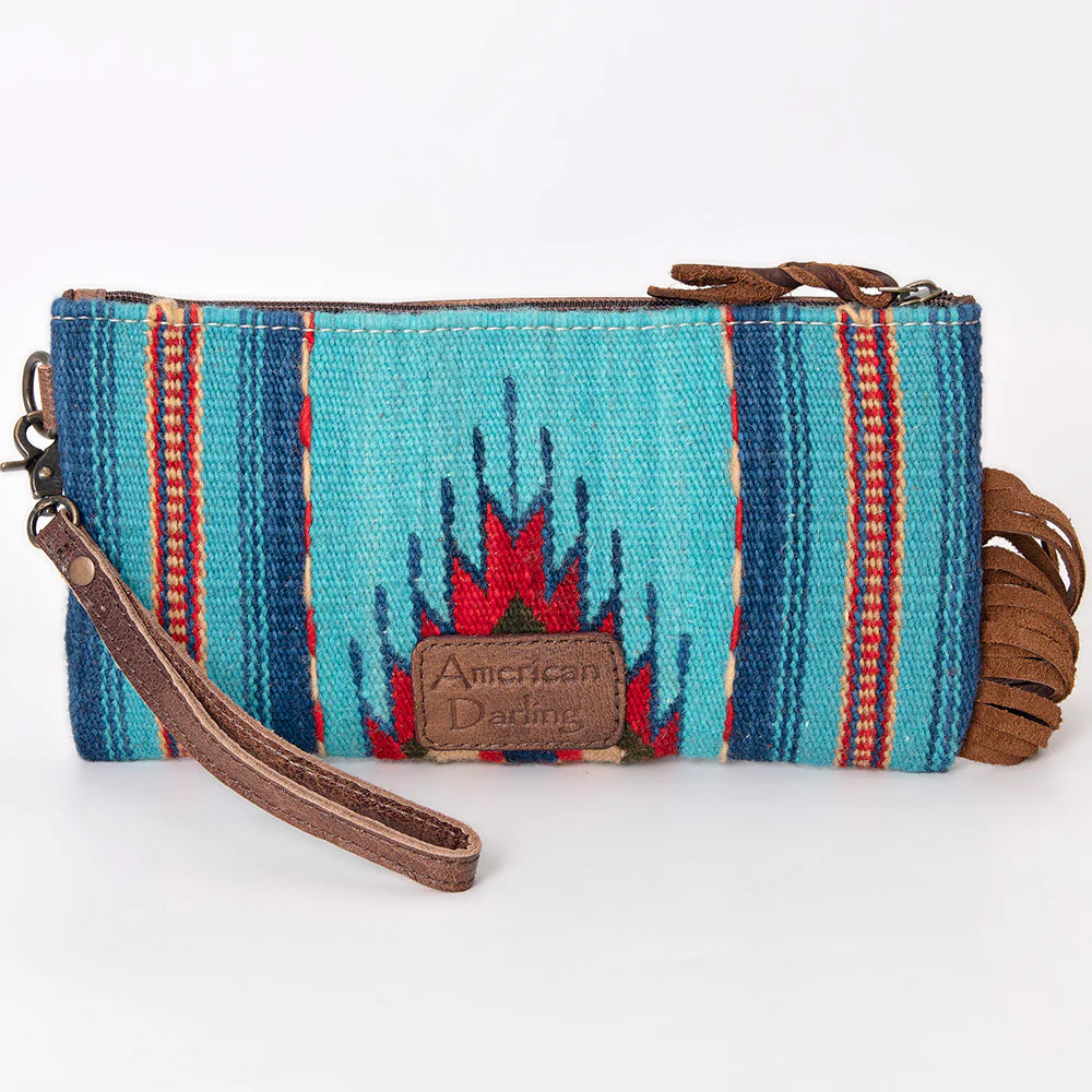 American Darling Wristlet Genuine Western Leather Women Bag Fringe