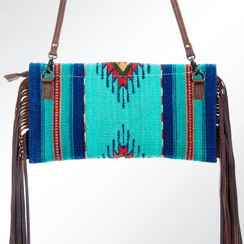American Darling Hand Tooled Floral & Saddle Blanket Western Small Cross body Bag
