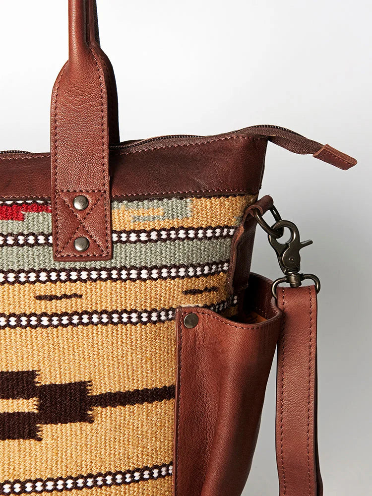Genuine Western Leather Tote Bag