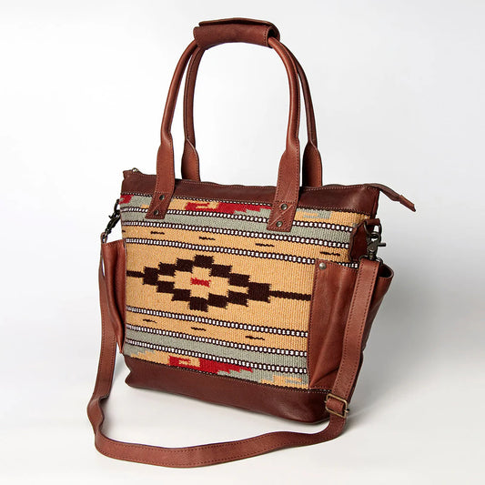 Genuine Western Leather Tote Bag