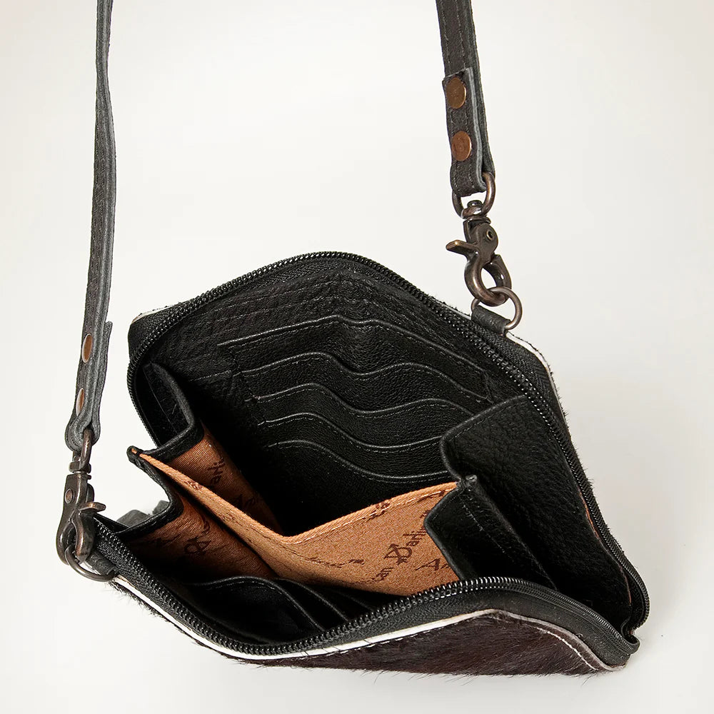 American Darling Hair On Crossbody Purse Black