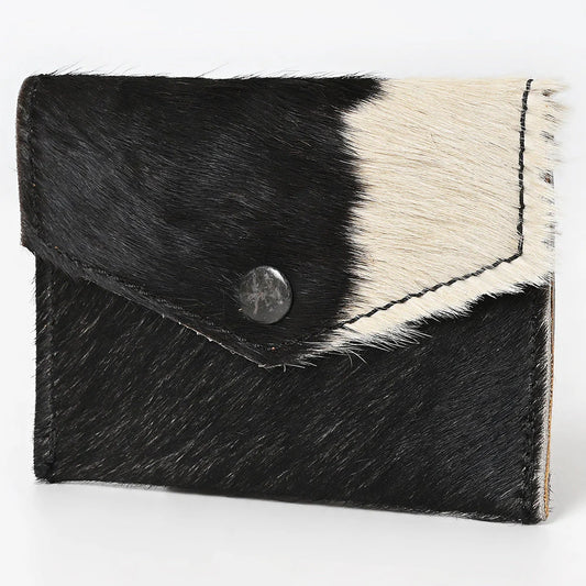 Hair-On Cowhide Envelope - Western Leather Mini Wallet