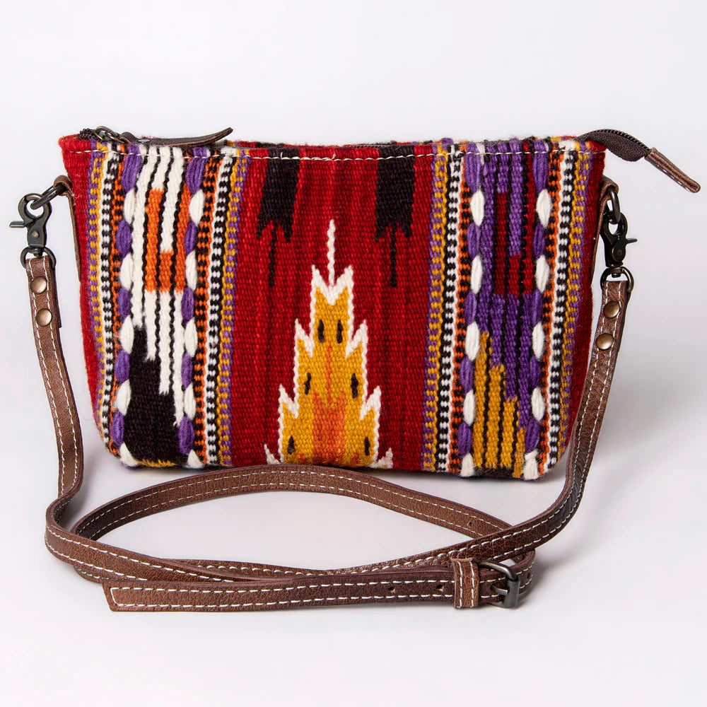 Red Saddle Blanket Crossbody Purse