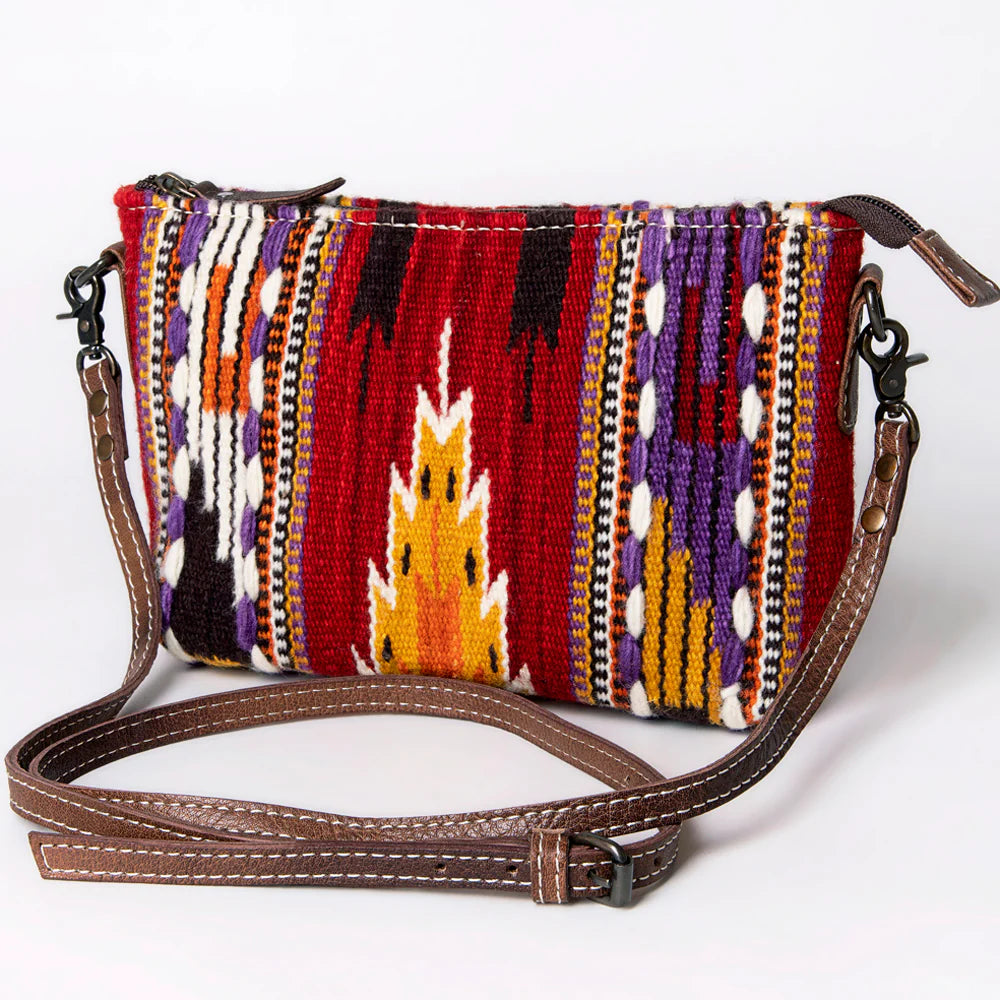 Red Saddle Blanket Crossbody Purse