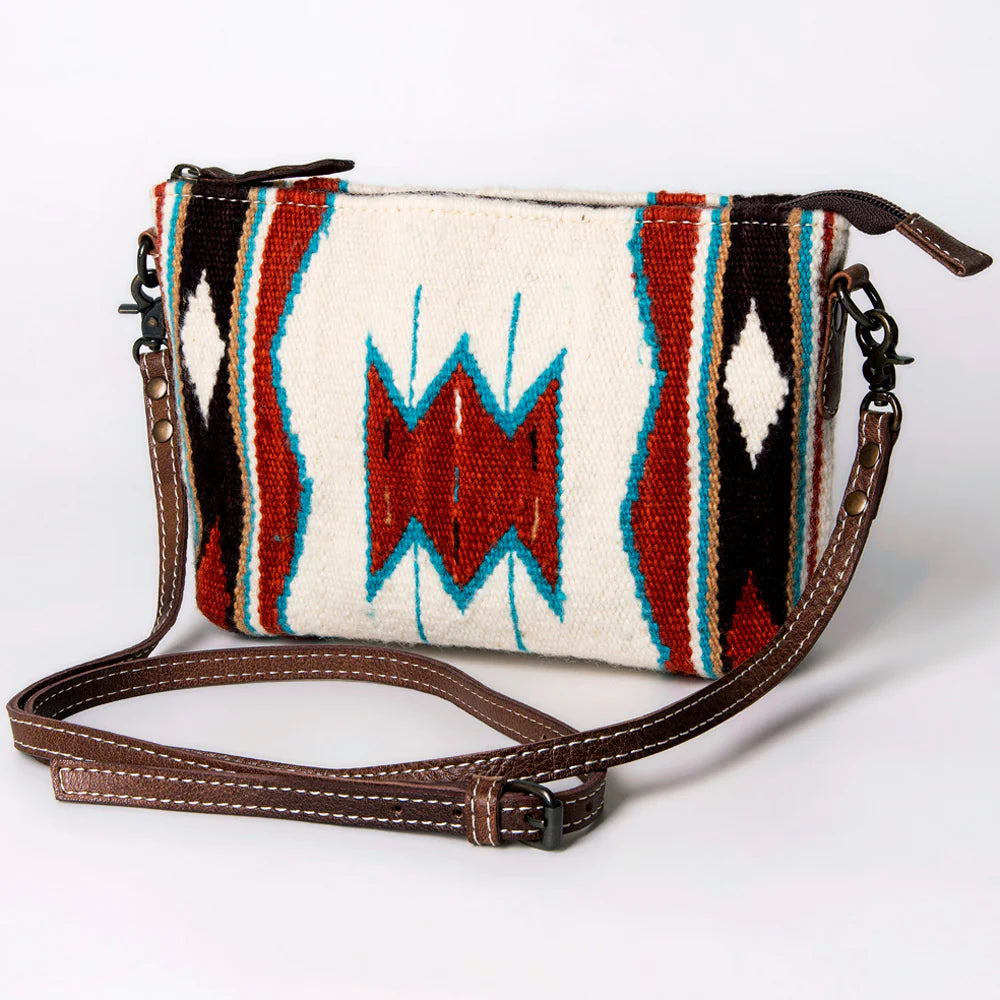 White Saddle Blanket Crossbody Purse