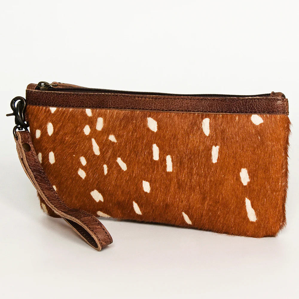 Tan Hide Wristlet