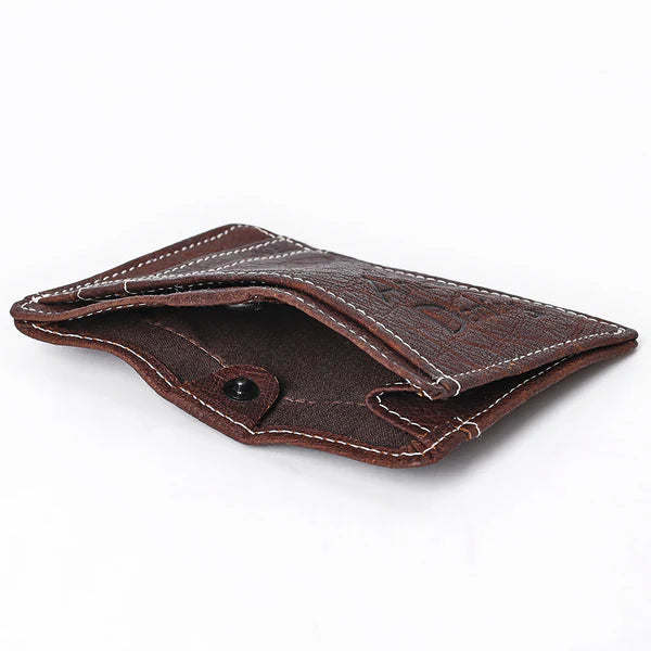 American Darling Brown Leather Vertical ID Card Holder
