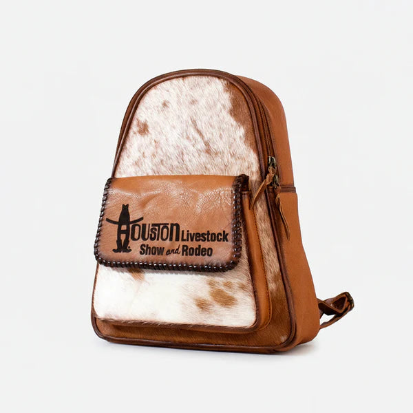 American Darling Pecan Rodeo Genuine Hair on Leather Backpack