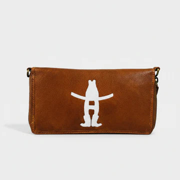 American Darling Frontier Rodeo Genuine Leather White Embroidered Organizer Bag