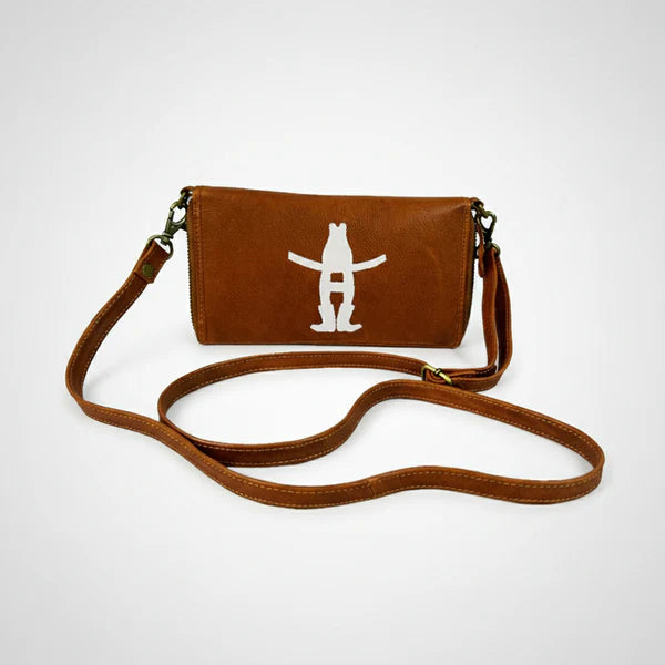 American Darling Frontier Rodeo Genuine Leather White Embroidered Organizer Bag