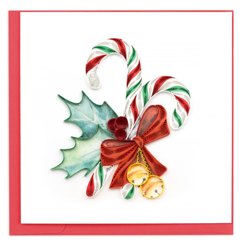Candy Canes Quilling Card