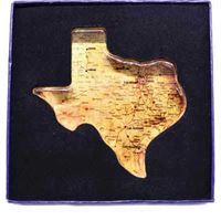 Texas Shape Glass Paperweight