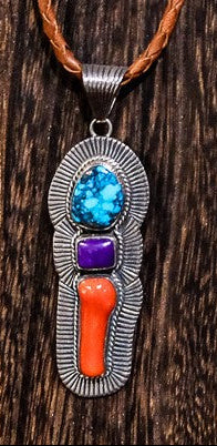 Three Stone Sterling Pendant