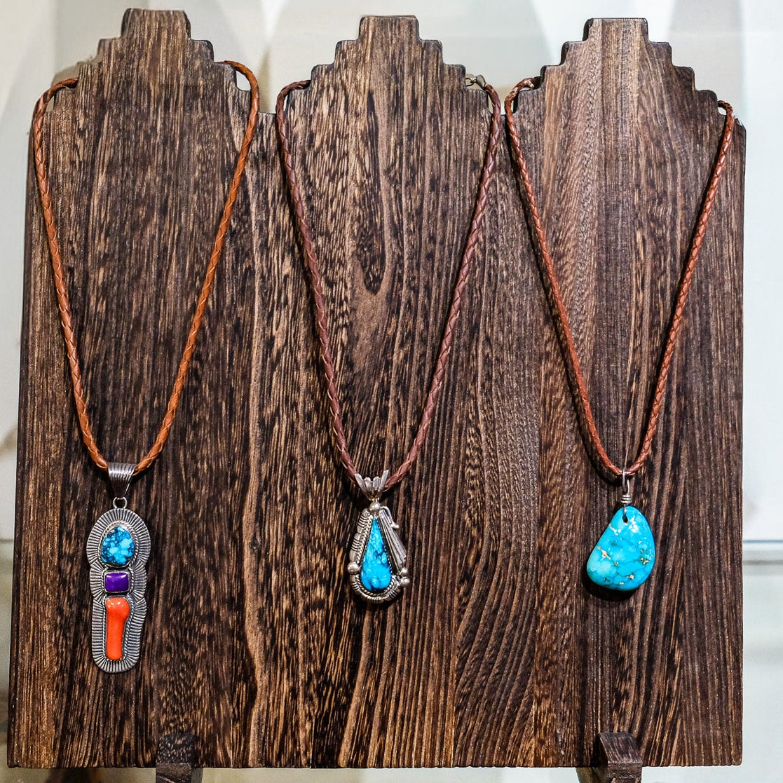 Turquoise & Sterling Teardrop Pendant