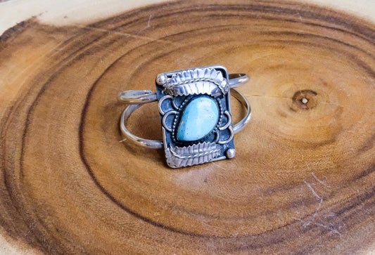 Teardrop Turquoise Rectangle Cuff