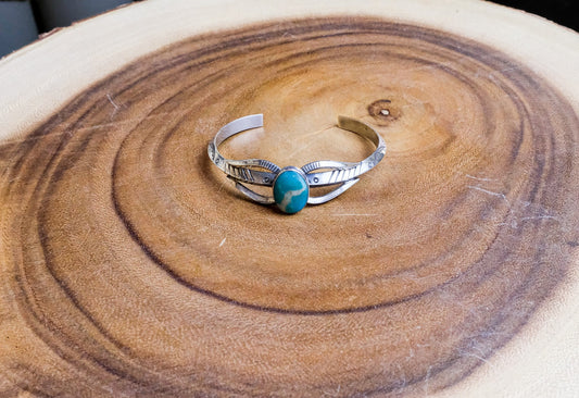 Turquoise and Silver cuff