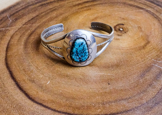 Turquoise and Silver Cuff