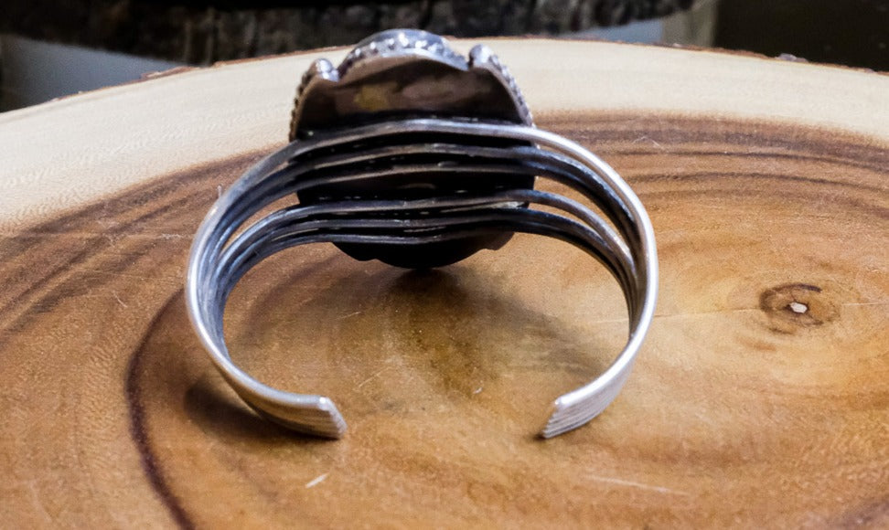 Large Oval Multi Color Jasper Cuff