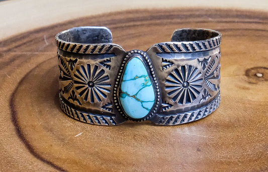 Teardrop Turquoise Cuff