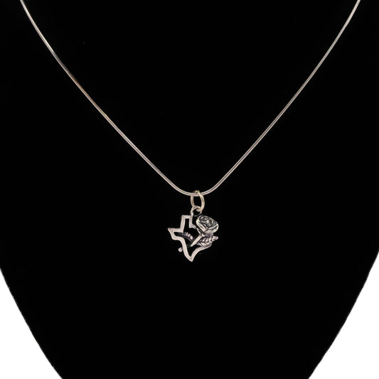 Texas Rose Charm Necklace