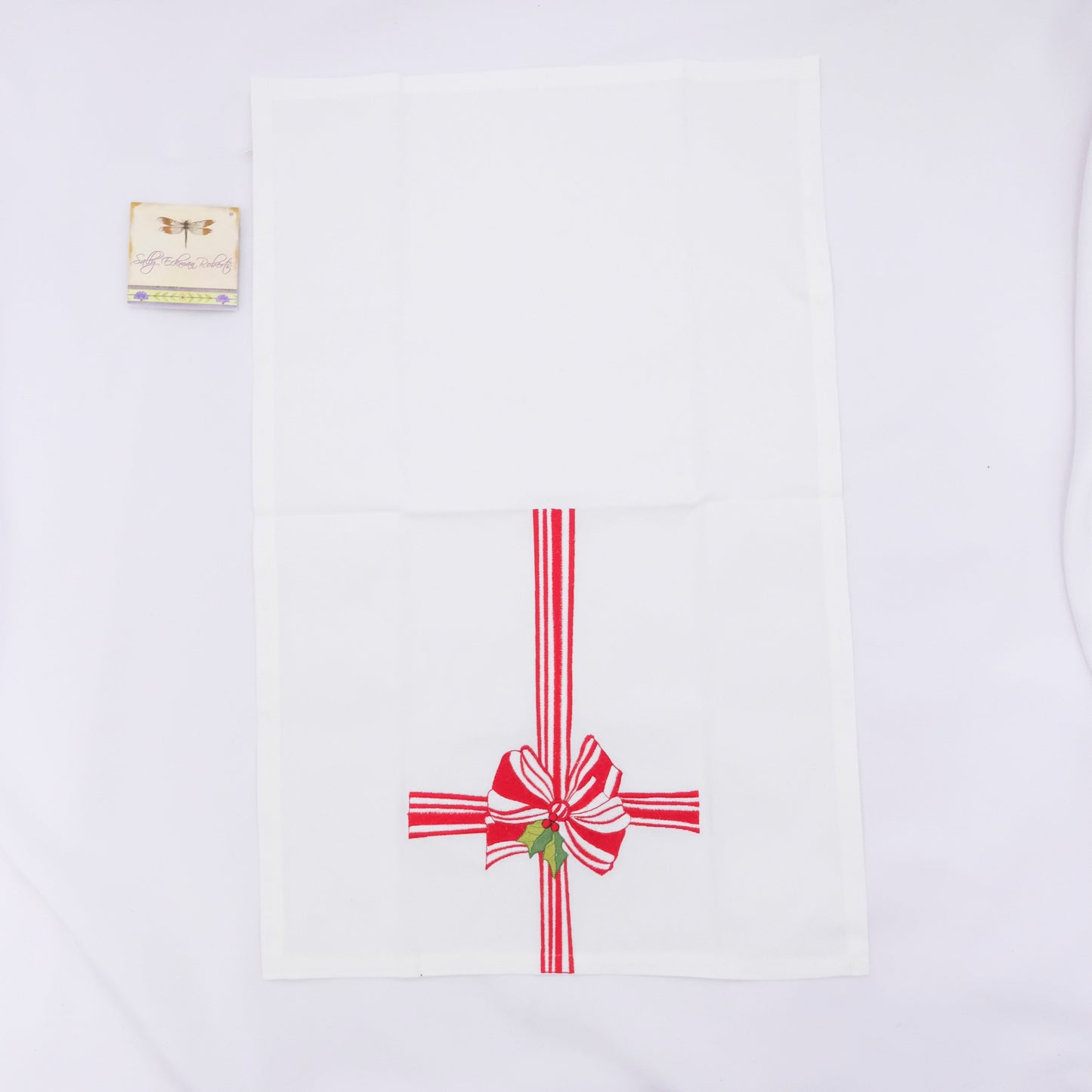 Red Ribbon Christmas Towel