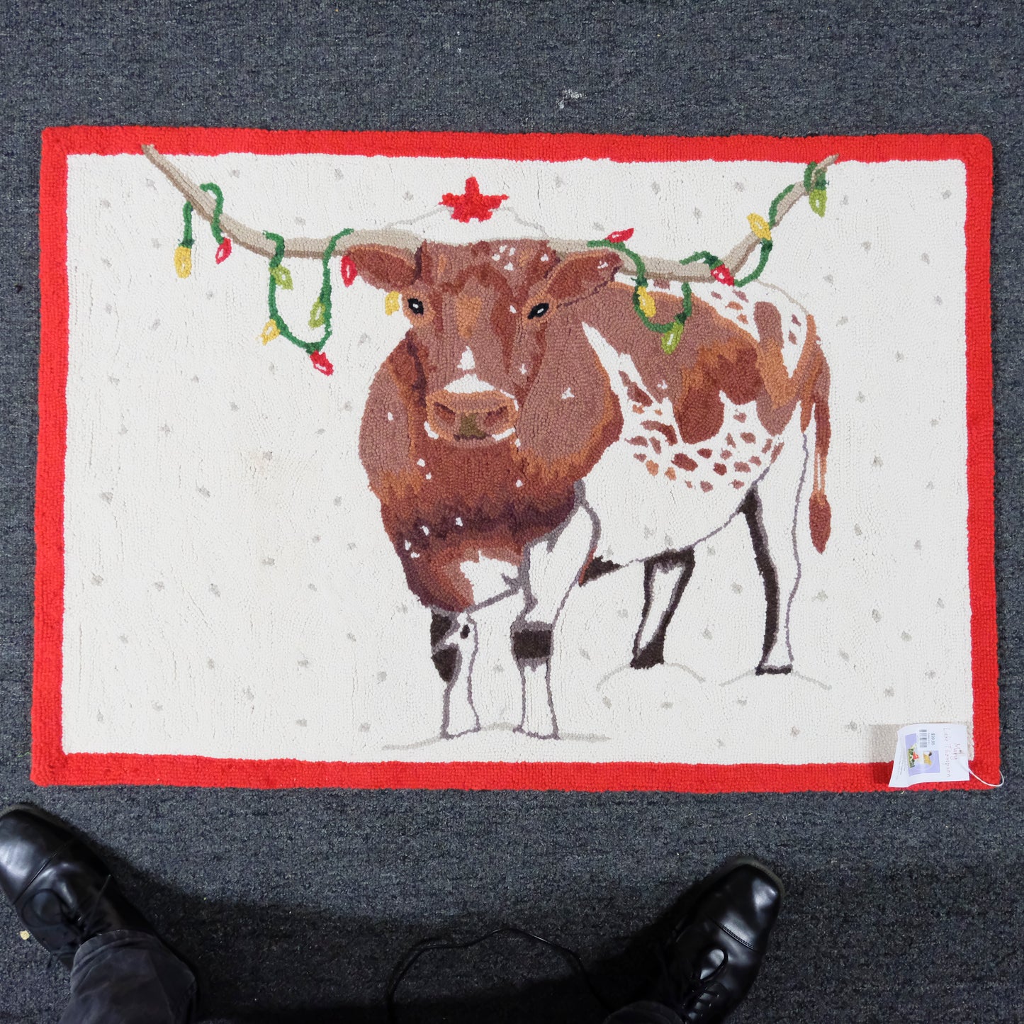 Holiday Bulbs Longhorn Rug