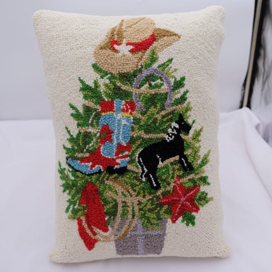 Christmas Tree Western Pillow