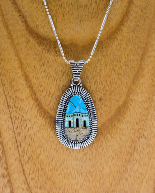 Inlaid Adobe Home Necklace