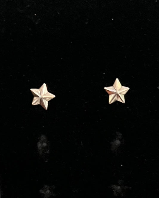 Silver Star Stud Earrings
