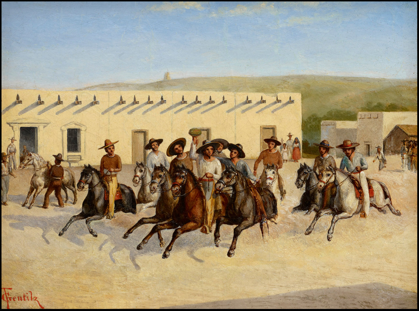 Corrida de la Sandia by Theodore Gentilz - Print