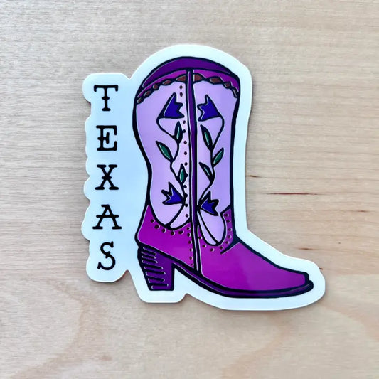 Pink Western Boot Sticker