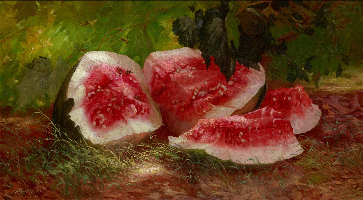 Watermelon and Yellowjackets by Robert Onderdonk - Print