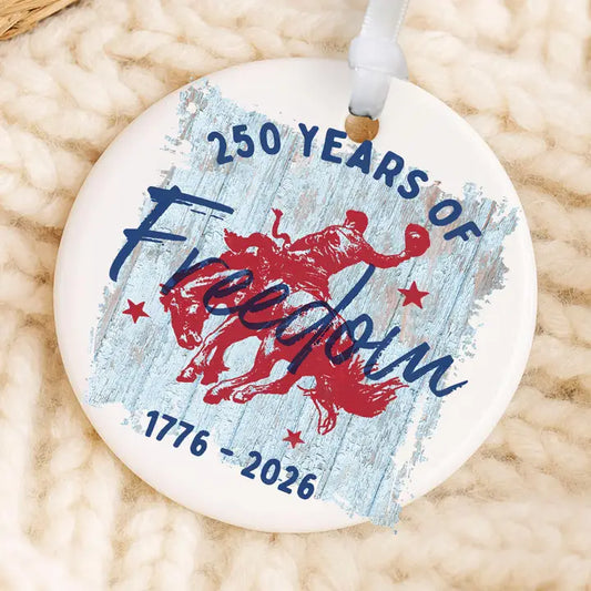 Western 250 Years of Freedom Ornament