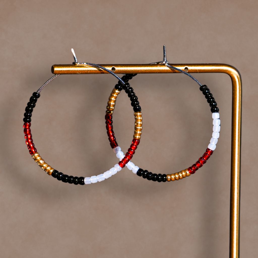 Four Roots Collective Beaded Hoop Earrings