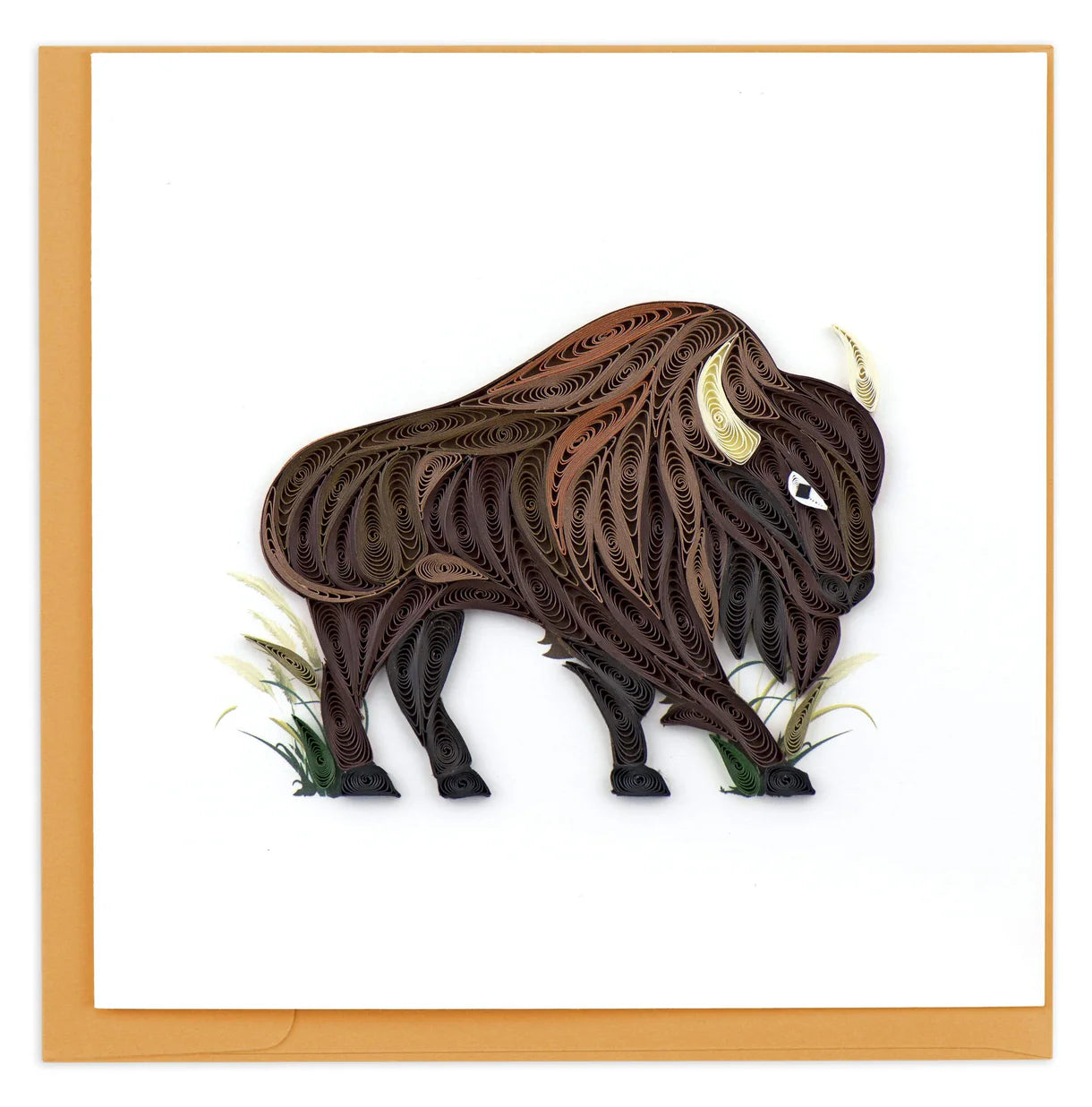 Bison Quilling Card