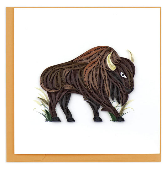 Bison Quilling Card